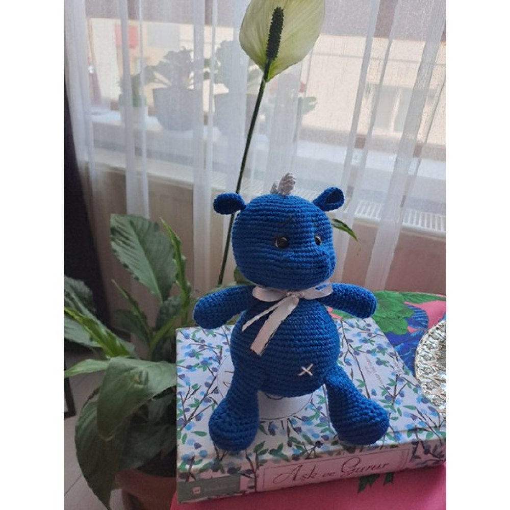 Gonulella Amigurumi Örgü Oyuncak Dinazor - Mavi Oto Boyaları Fiyatı