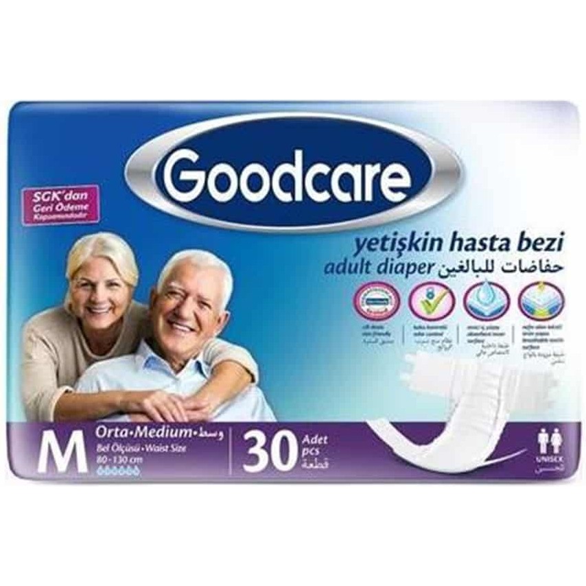 Good Care Goodcare Bel Bantlı Yetişkin Hasta Bezi Medium 30'lu 2 Paket 60 Adet - M SSD / Solid State Drive Fiyatı