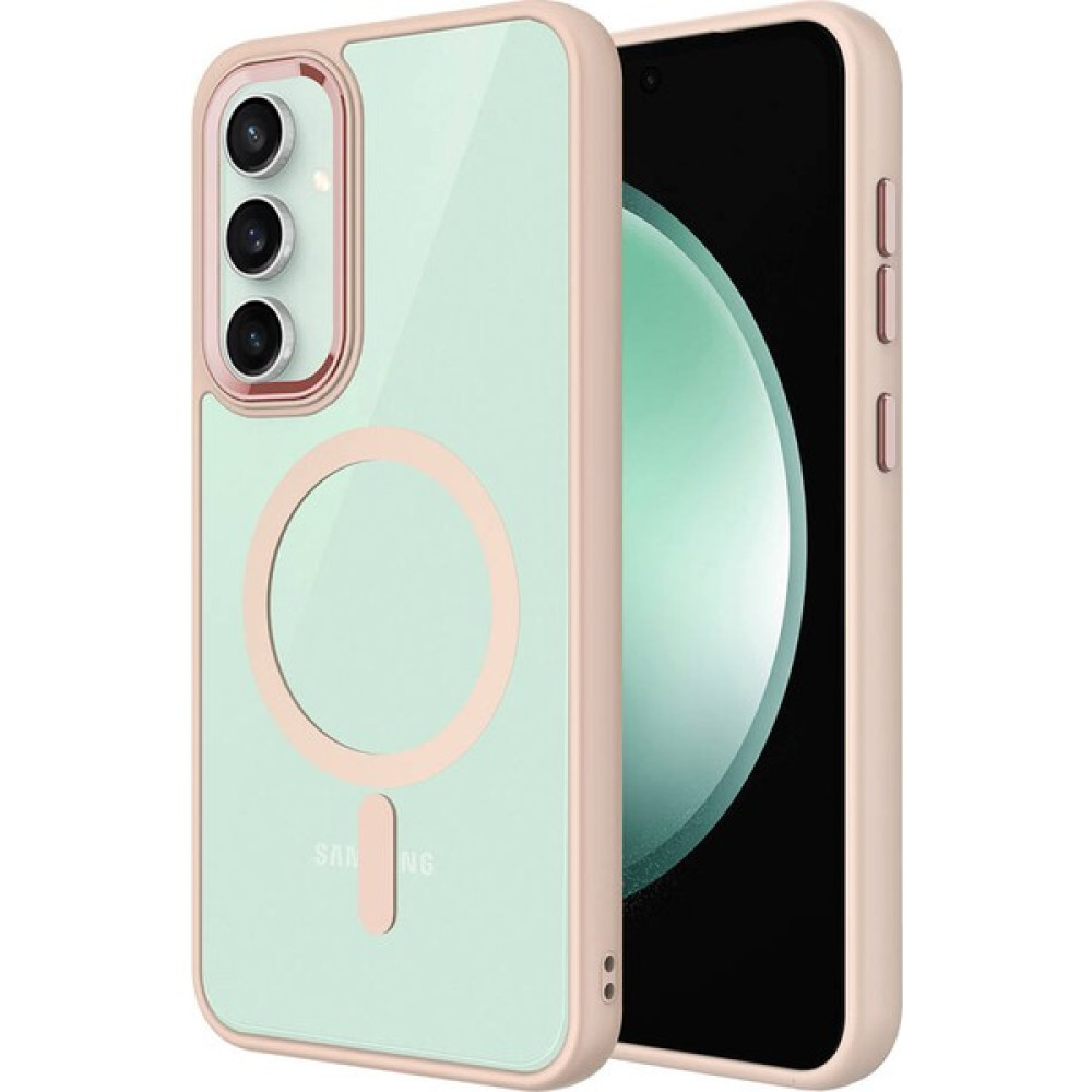 Good Case Galaxy S23 Fe Için Kılıf Wireless Şarj Özellikli Krom Magsafe Silikon Kapak Açık Pembe Cep Telefonu Kılıfı Fiyatı