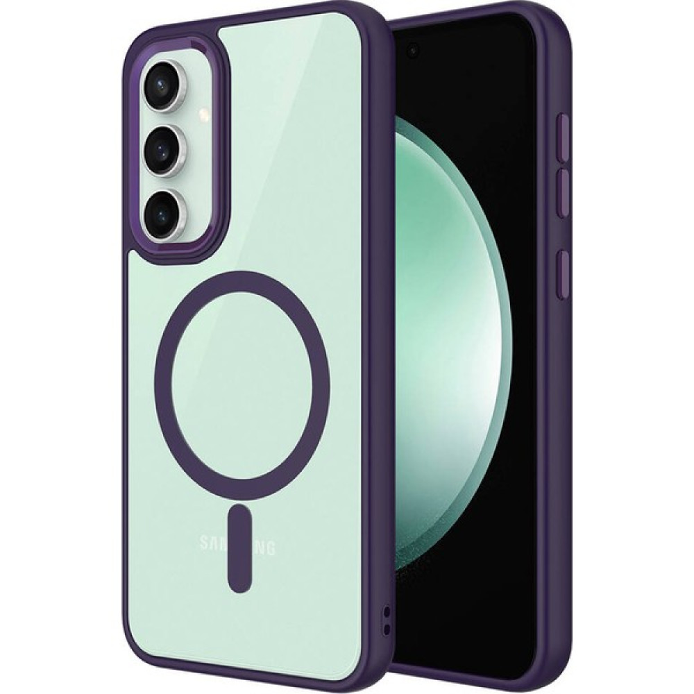 Good Case Galaxy S23 Fe Için Kılıf Wireless Şarj Özellikli Krom Magsafe Silikon Kapak Derin Mor Cep Telefonu Kılıfı Fiyatı