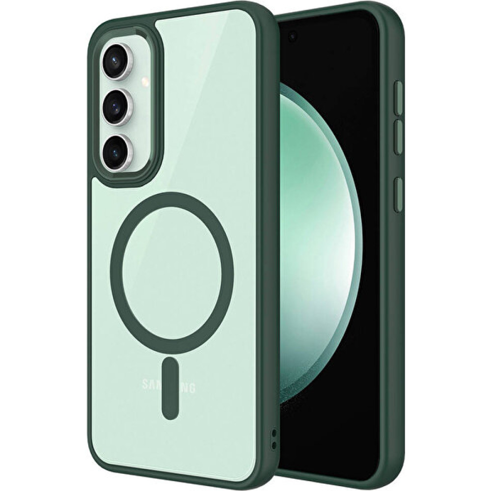 Good Case Galaxy S23 Fe Için Kılıf Wireless Şarj Özellikli Krom Magsafe Silikon Kapak Koyu Yeşil Cep Telefonu Kılıfı Fiyatı