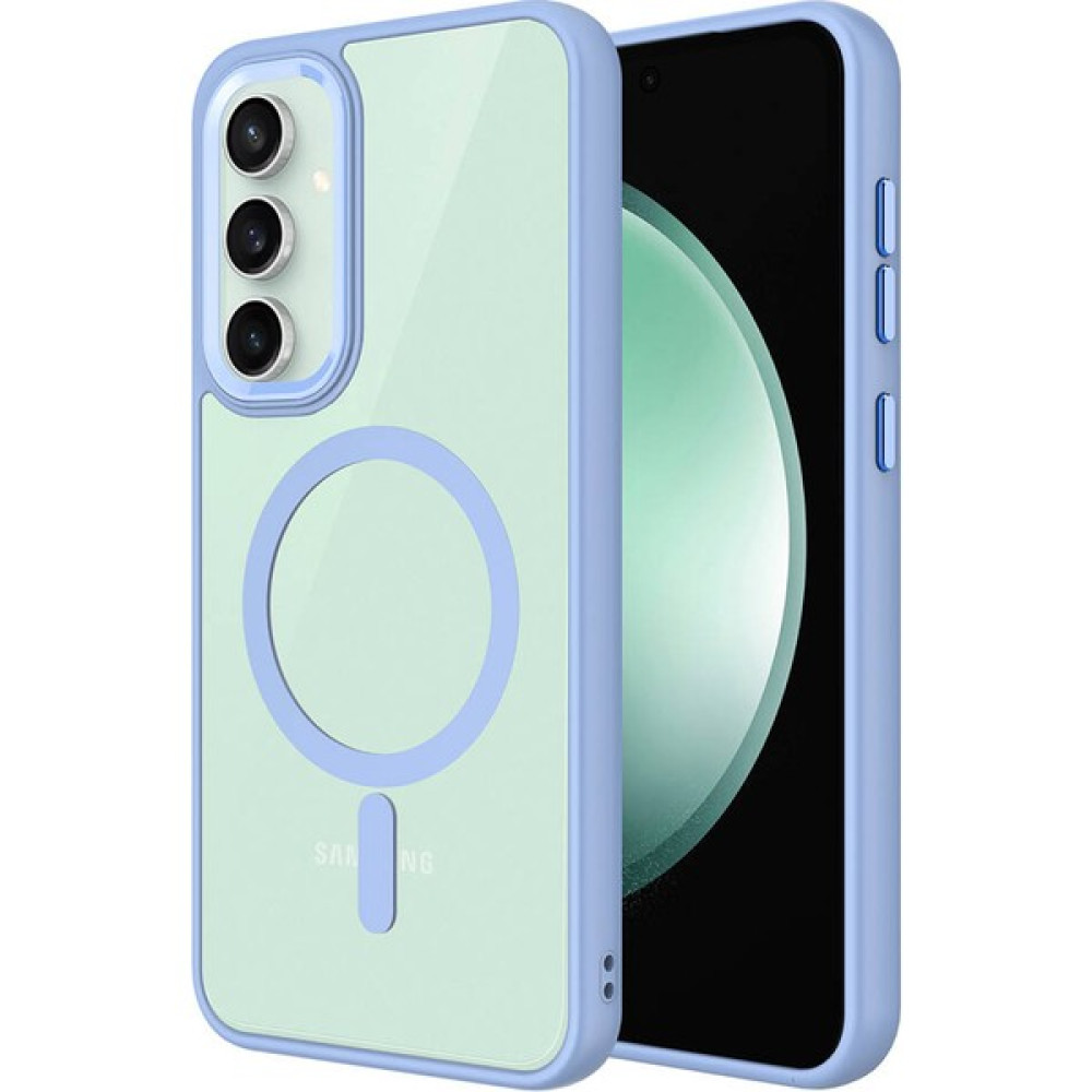 Good Case Galaxy S23 Fe Için Kılıf Wireless Şarj Özellikli Krom Magsafe Silikon Kapak Mavi Cep Telefonu Kılıfı Fiyatı