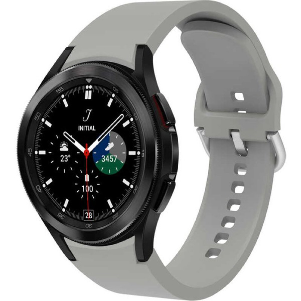 Good Case Samsung Galaxy Watch 4 Classic (46MM) Için Gri 20MM Silikon Kordon-50 Giyilebilir Teknoloji Aksesuarları Fiyatı