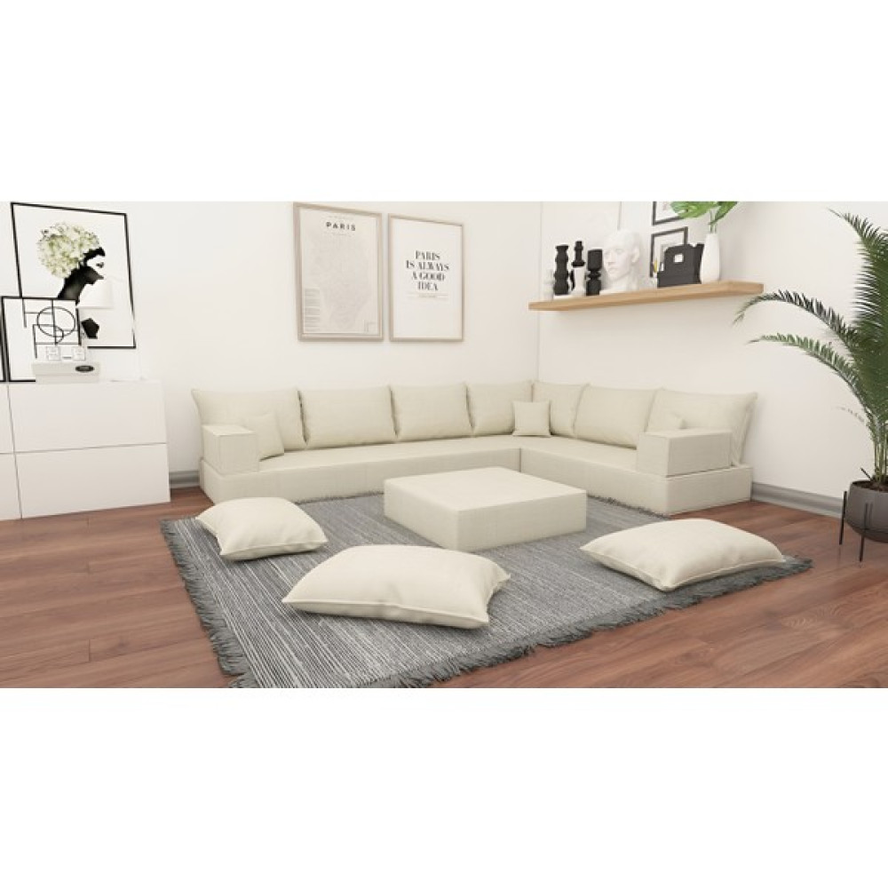Good Night Divan Köşe Takımı 18 Parça - Kahve - Krem Koltuk Fiyatı