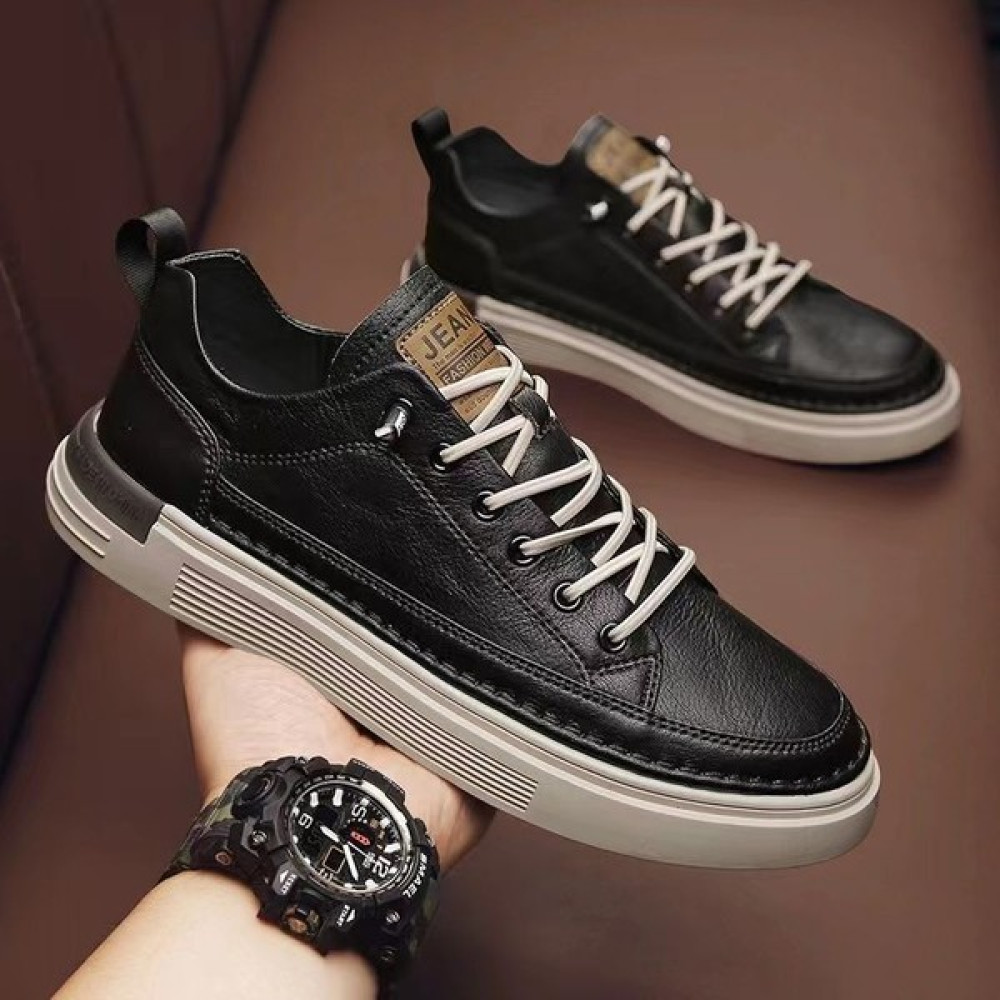 Good Shop 2023 Yaz Yeni Erkek Ayakkabıları Tüm Maç Spor Küçük Beyaz Düz Ayakkabı Erkek Rahat Slip-On Deri Ayakkabı Su Geçirmez Moda Ayakkabılar (Yu... Erkek Günlük Ayakkabıları Fiyatı