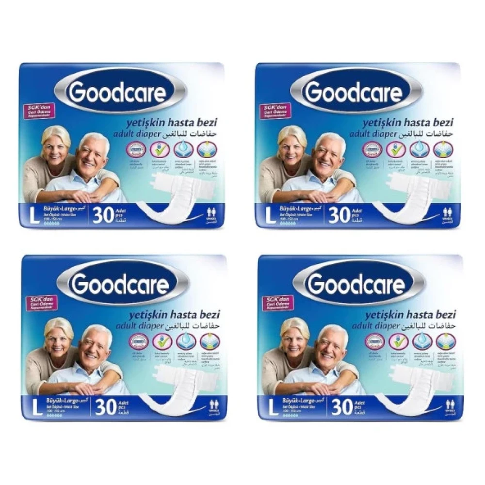 Goodcare Belbantli Buyuk Boy (L) Hasta Bezi 30'Lu 4 Adet Hasta Bezleri ve Temizliği Fiyatı