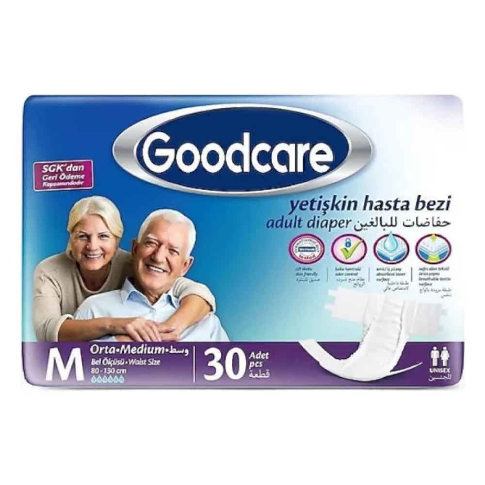 Goodcare Belbantli Hasta Bezi Medium M 30'Lu Hasta Bezleri ve Temizliği Fiyatı