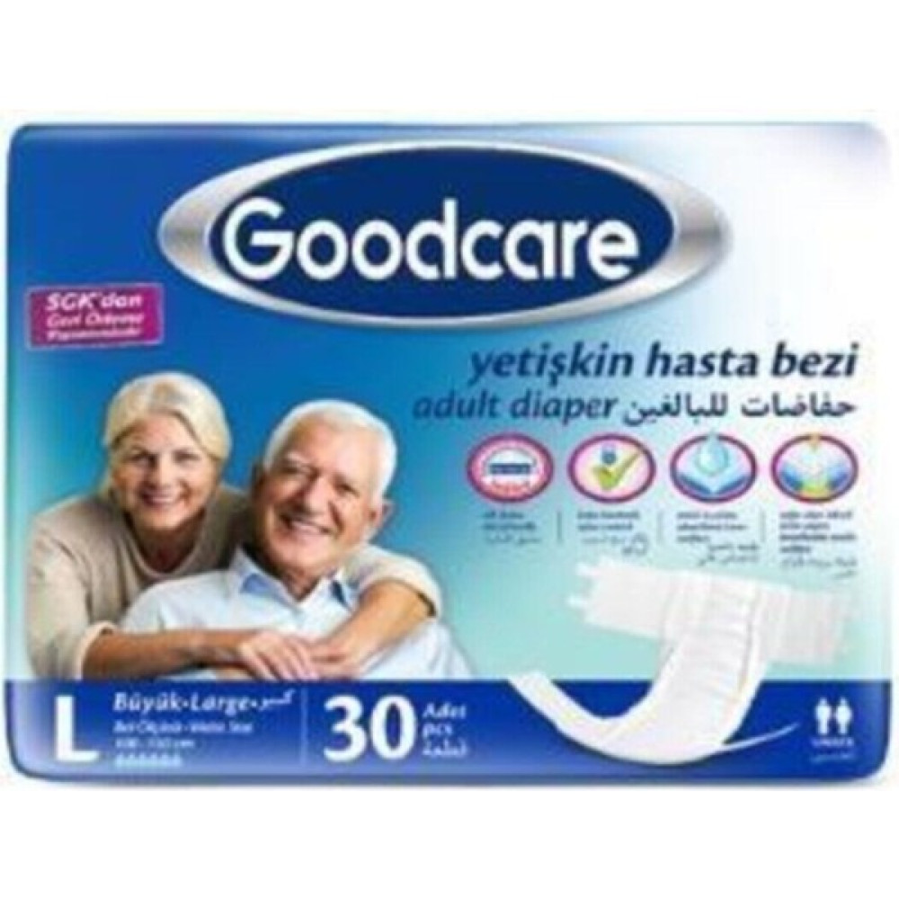 Goodcare Belbantlı Yetişkin Hasta Bezi L (Büyük) 30'lu Hasta Bezleri ve Temizliği Fiyatı