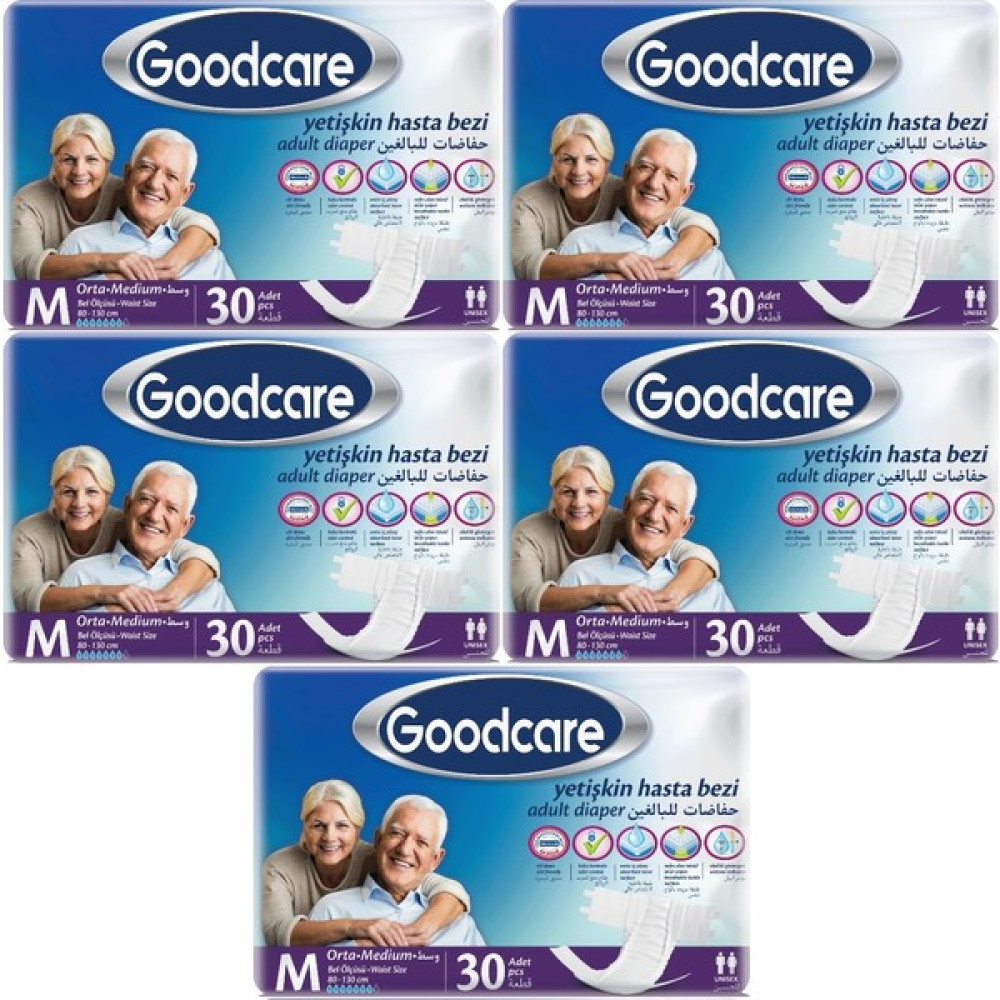 Goodcare Hasta Bezi Yetişkin Bel Bantlı Tekstil Yüzey M Medium - Orta 150 Adet (5pk*30) Oto Boyaları Fiyatı