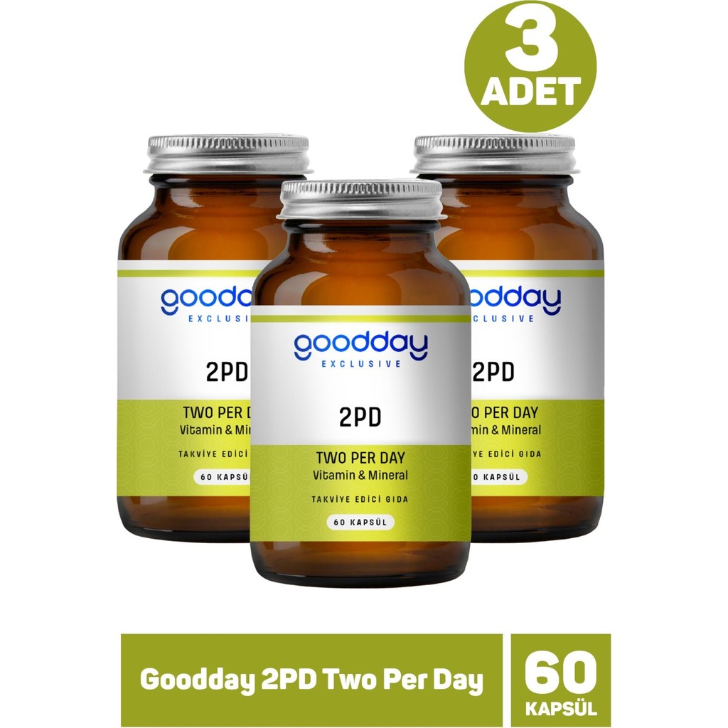 Goodday 2pd Two Per Day 60 Kapsül 3 Adet - Aromasız Diğer Fiyatı