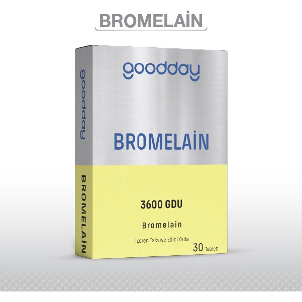 Goodday Bromelain Tablet 30 Adet 3600 GDU İçerikli Sporcu Besini Yetişkinler İçin Sporcu Besini & Supplementler Fiyatı