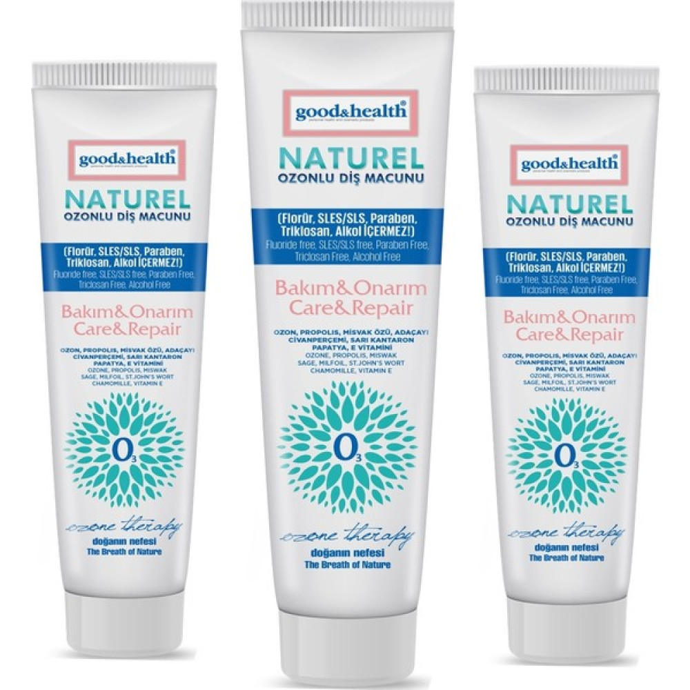 good&health Naturel Ozonlu Diş Macunu 3'lü Paket Diş Macunları Fiyatı