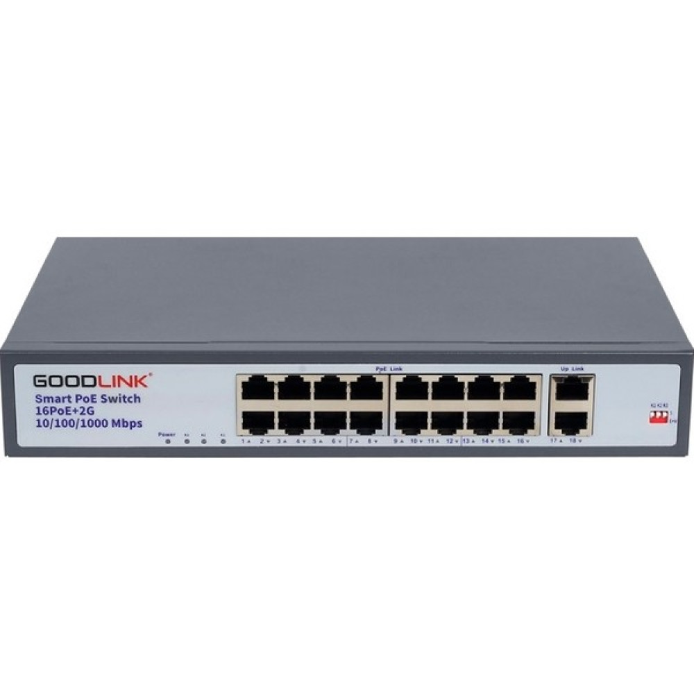 Goodlink 16 Port Poe Switch + 2 Port Uplink Gigabit Hub & Switch Fiyatı
