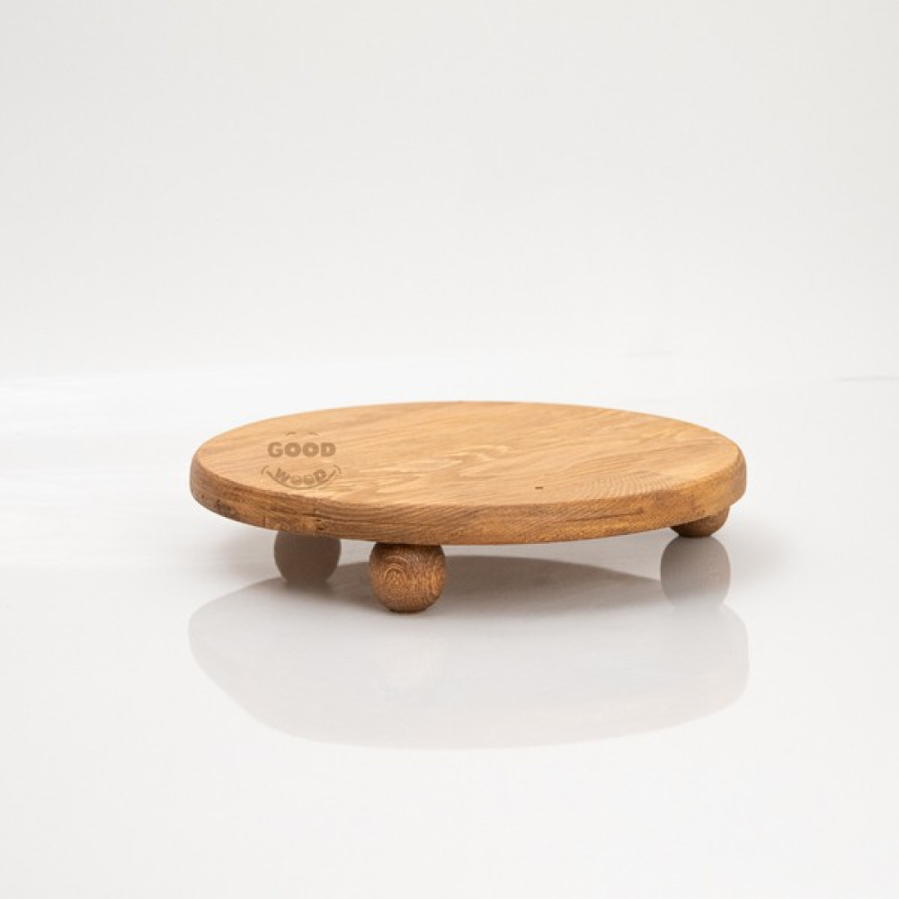 Goodwood Risus Top Ayaklı Ahşap Yuvarlak Pasta Sunum Servis Tabağı - 25 cm Mutfak Gereçleri Fiyatı