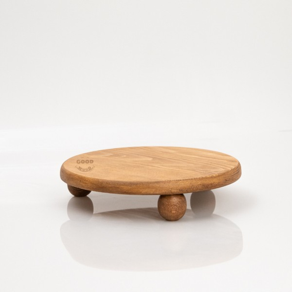 Goodwood Risus Top Ayaklı Ahşap Yuvarlak Pasta Sunum Servis Tabağı - 29 cm Mutfak Gereçleri Fiyatı