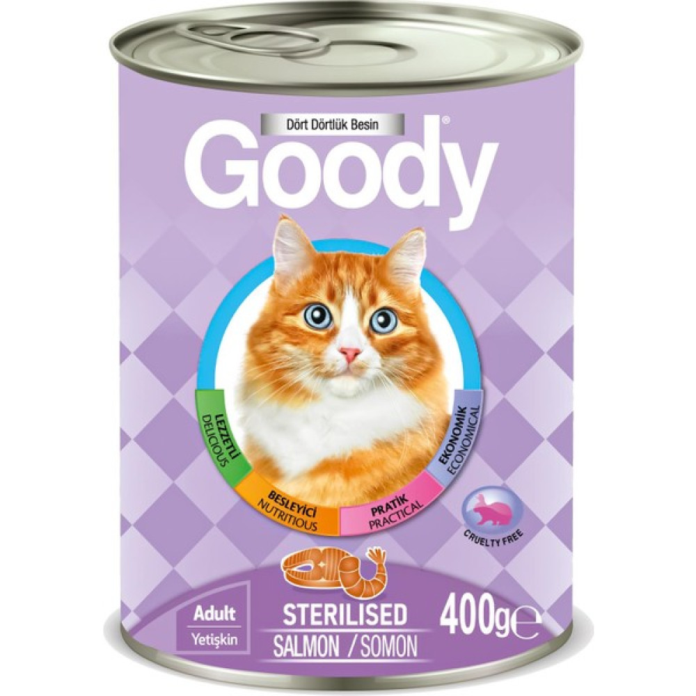 Goody Kısırlaştırılmış Somonlu Yetişkin Kedi Konservesi 400 gr Evcil Hayvan Ürünleri Fiyatı