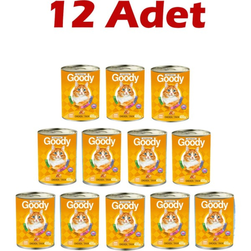 Goody Tavuklu Yetişkin Kedi Konservesi 400 gr 12 Adet Evcil Hayvan Ürünleri Fiyatı