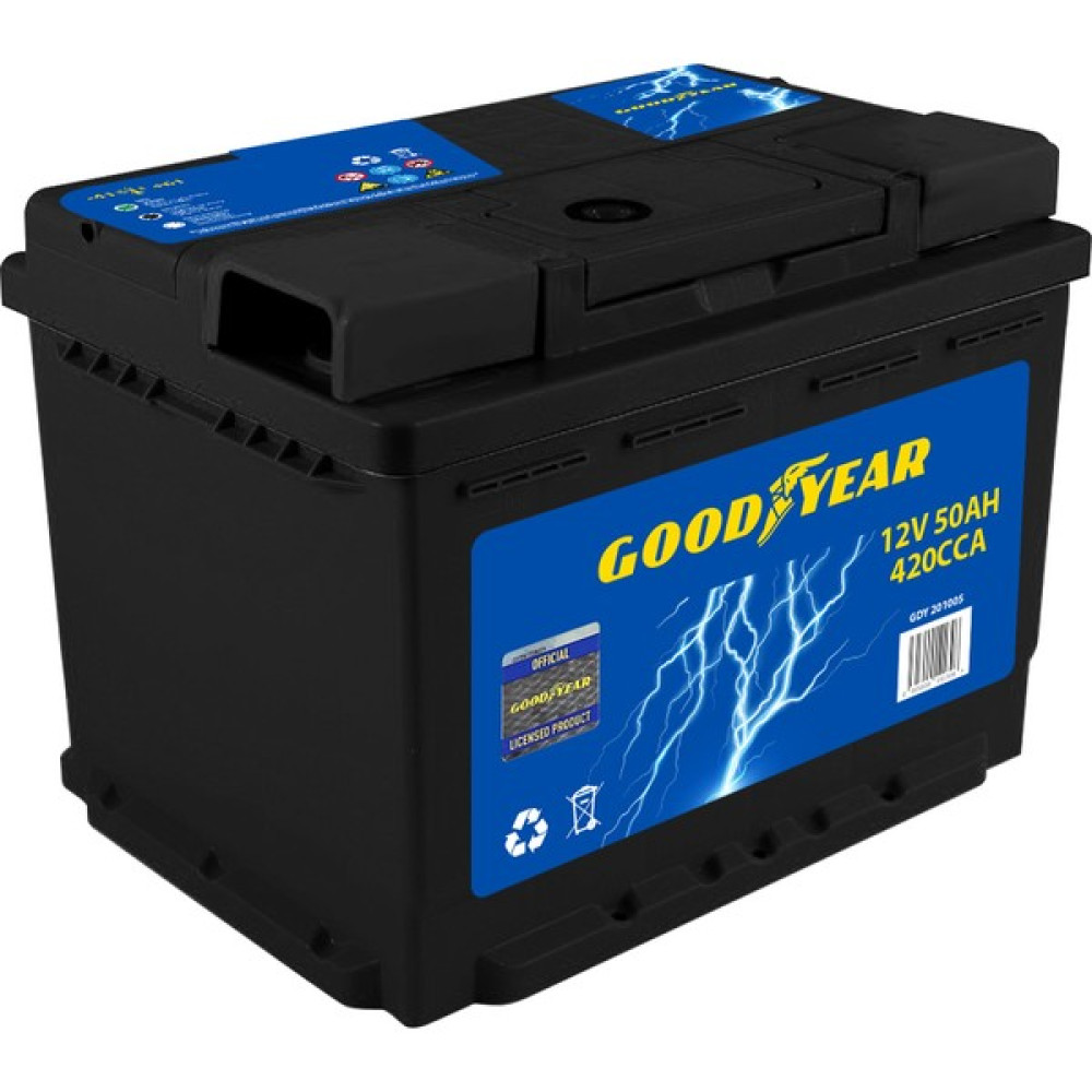 Goodyear 12V 50 Amper L1B Düz Mf Exmet Ind Sulu Soğuk Marş Akım Akü Akü Fiyatı