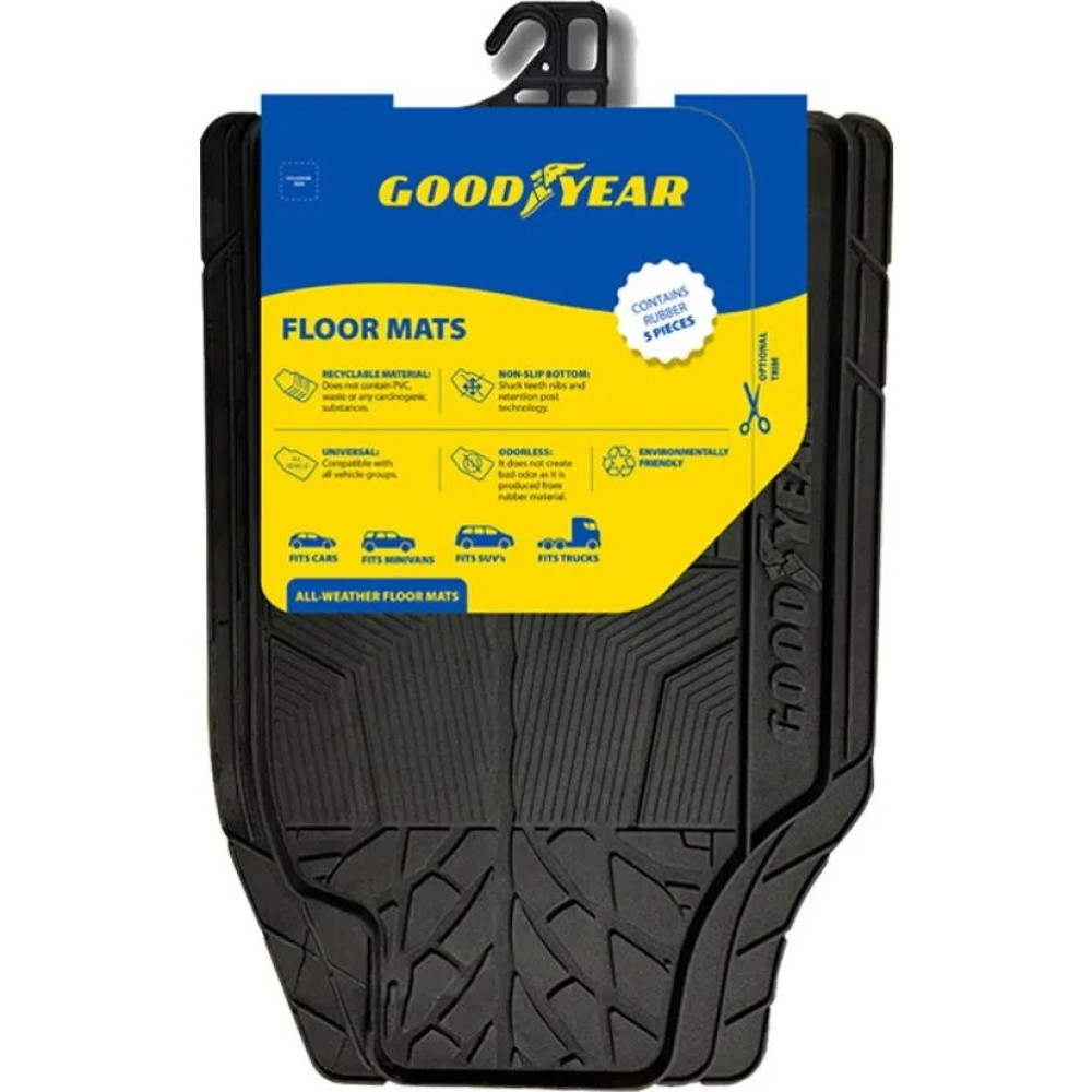 Goodyear Unıversal Kauçuk Oto Paspas Seti - Siyah Oto Paspas Fiyatı