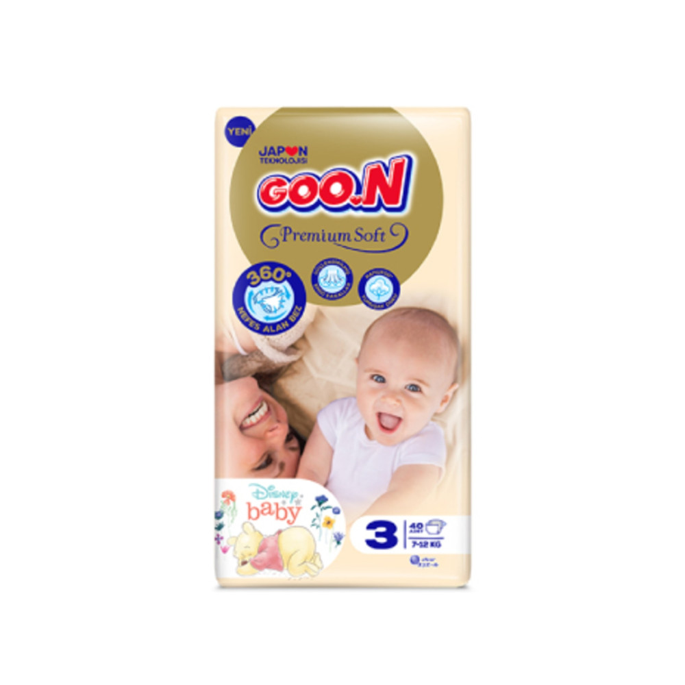 Goo.n Goon Premium Soft Bebek Bezi 3 Beden Jumbo Paket 40 Adet Bebek Bezi Fiyatı