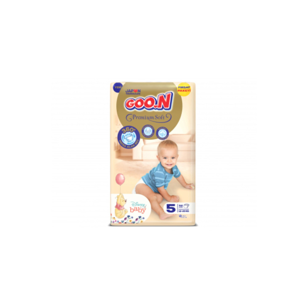 Goo.n Premium Soft 5 Numara Süper Yumuşak Bant Bebek Bezi Fırsat Paketi - 52 Adet Bebek Bezi Fiyatı