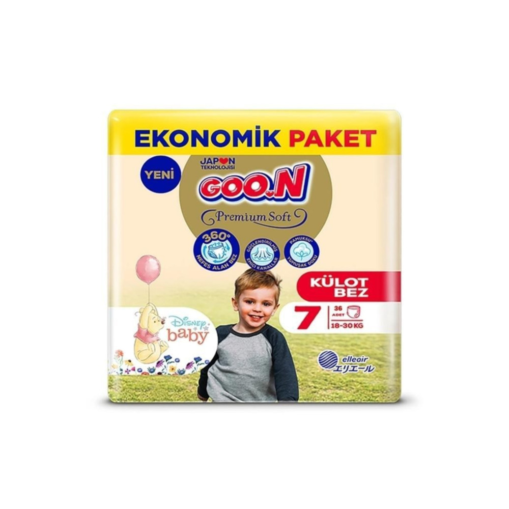 Goo.n Premium Soft 7 Numara Süper Yumuşak Külot Bebek Bezi Fırsat Paketi - 36 Adet Bebek Bezi Fiyatı