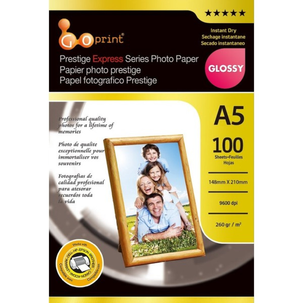 Goprint Prestıge Serisi Parlak A5 15X21CM Fotoğraf Kağıdı 260GR 100 Yaprak Fotoğraf Kağıtları & Asetatlar Fiyatı