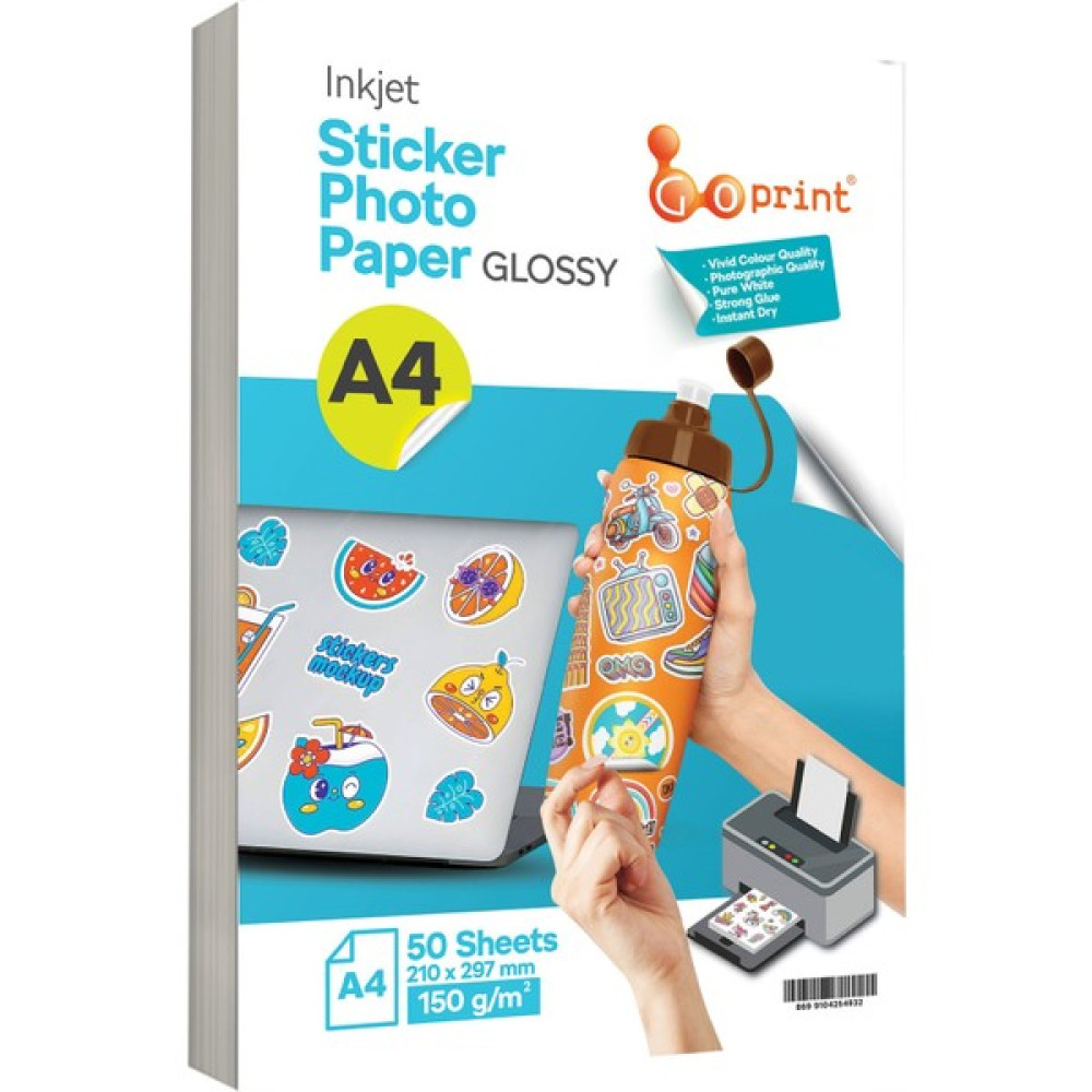 Goprint Yapışkanlı Inkjet Fotoğraf Kağıdı Parlak A4 150G 50 Yaprak Fotoğraf Kağıtları & Asetatlar Fiyatı