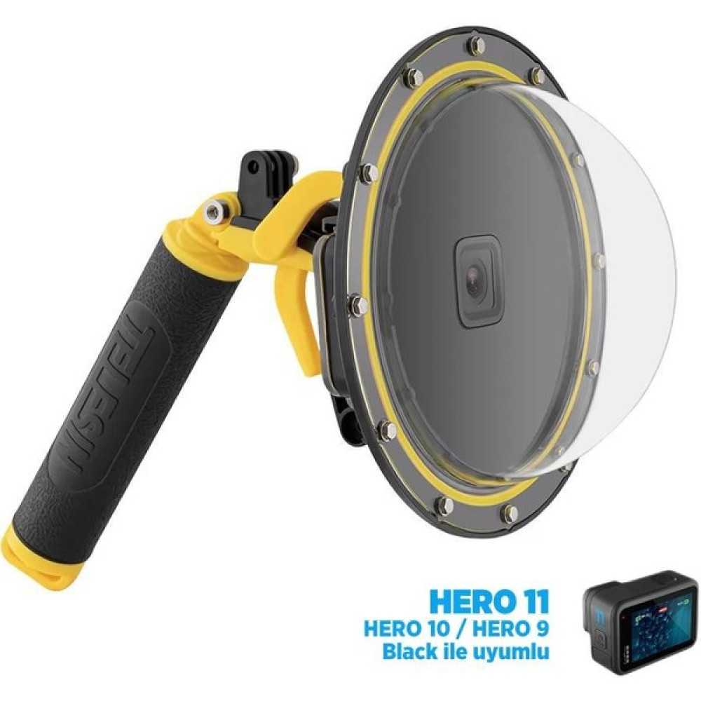 GoPro 6" Dome Port Housing Su Geçirmez Su Altı ve Üstü Yarım Küre ( Hero12 Black Hero11 Black & Hero10 Black / Hero9 Black ) Aksiyon Kameralar Fiyatı