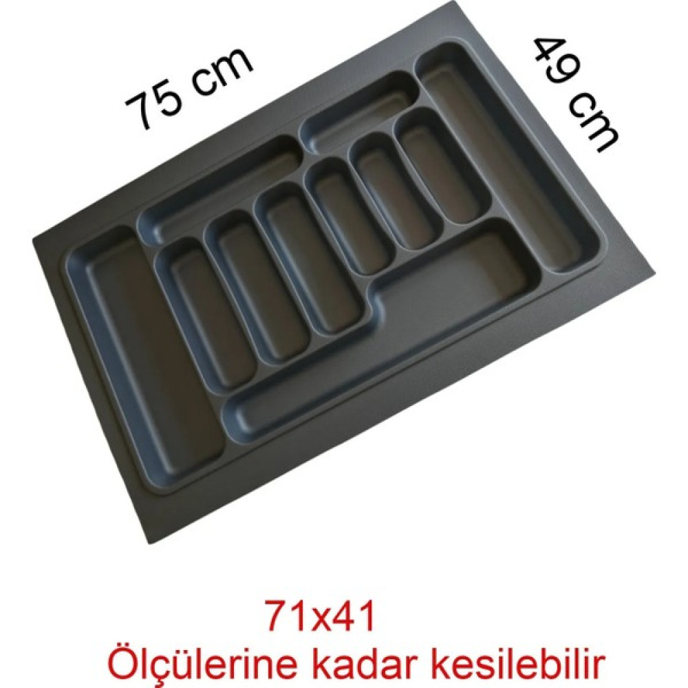 Gör Seç 75 cm x 49 cm Çekmece Içi Düzenleyici Kaşıklık Gri 70X40'A Kadar Kesilebilir Organizer - 1 Adet Pratik Mutfak Gereçleri Fiyatı