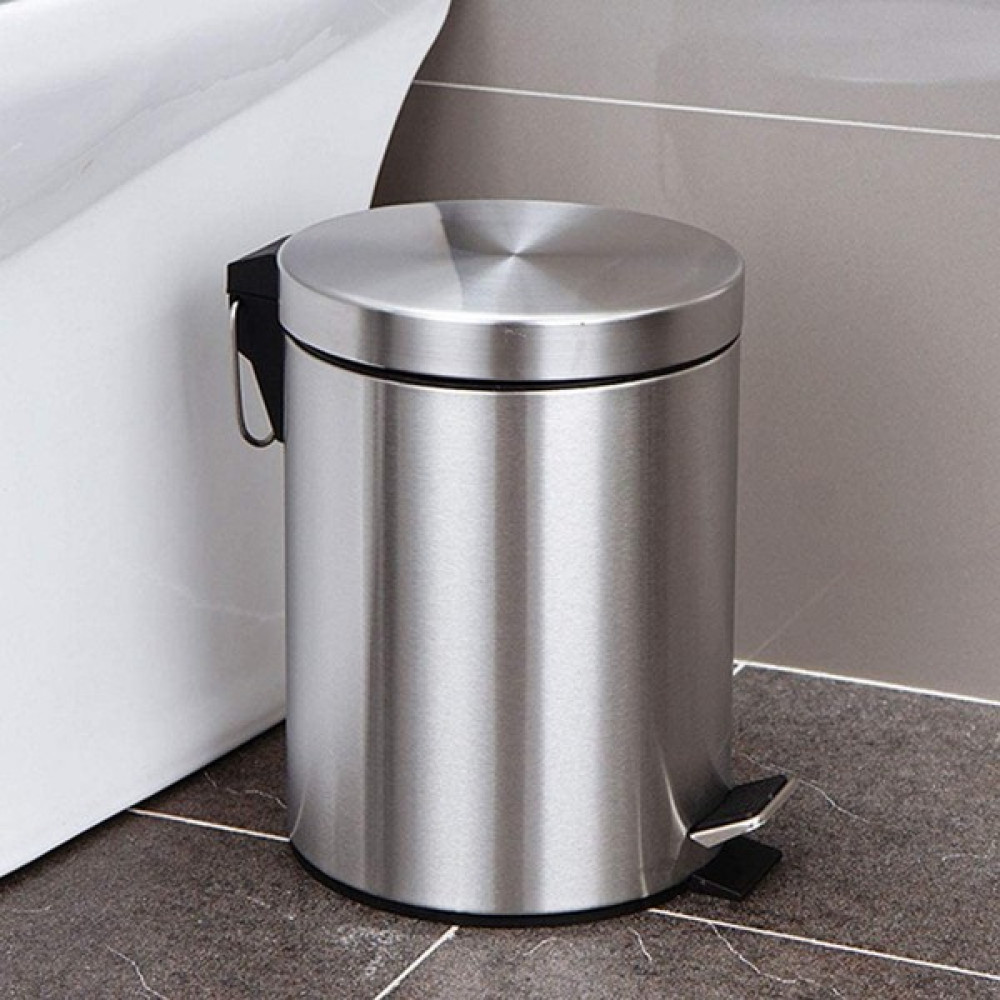 Gör Seç Banyo Tuvalet Balkon Mutfak, Pedallı Paslanmaz Metal Çöp Kovası 3 Lt - Metalik Çöp Kovaları Fiyatı