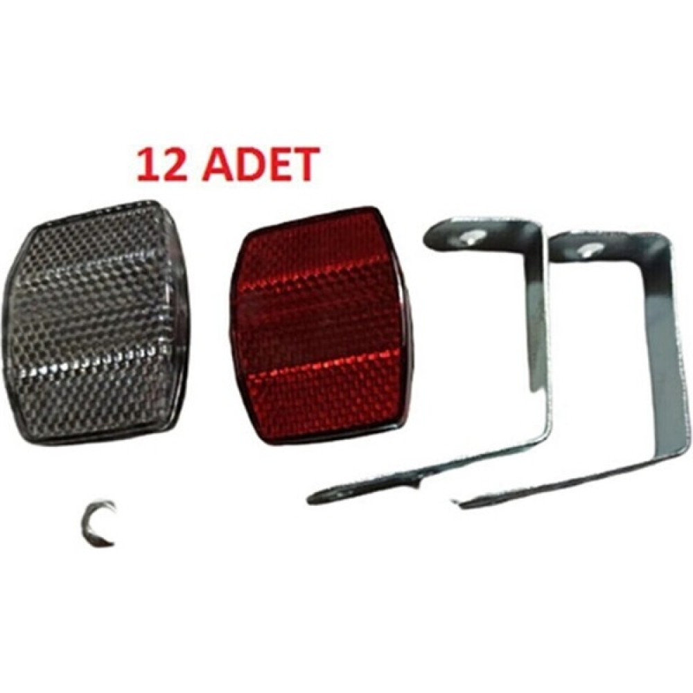 Gördur (12 Adet) Bisiklet ve Motorsiklet Ön ve Arka 2li Reflektör Seti Bisiklet Süsü (12 Adet) Bisiklet Aksesuarları Fiyatı