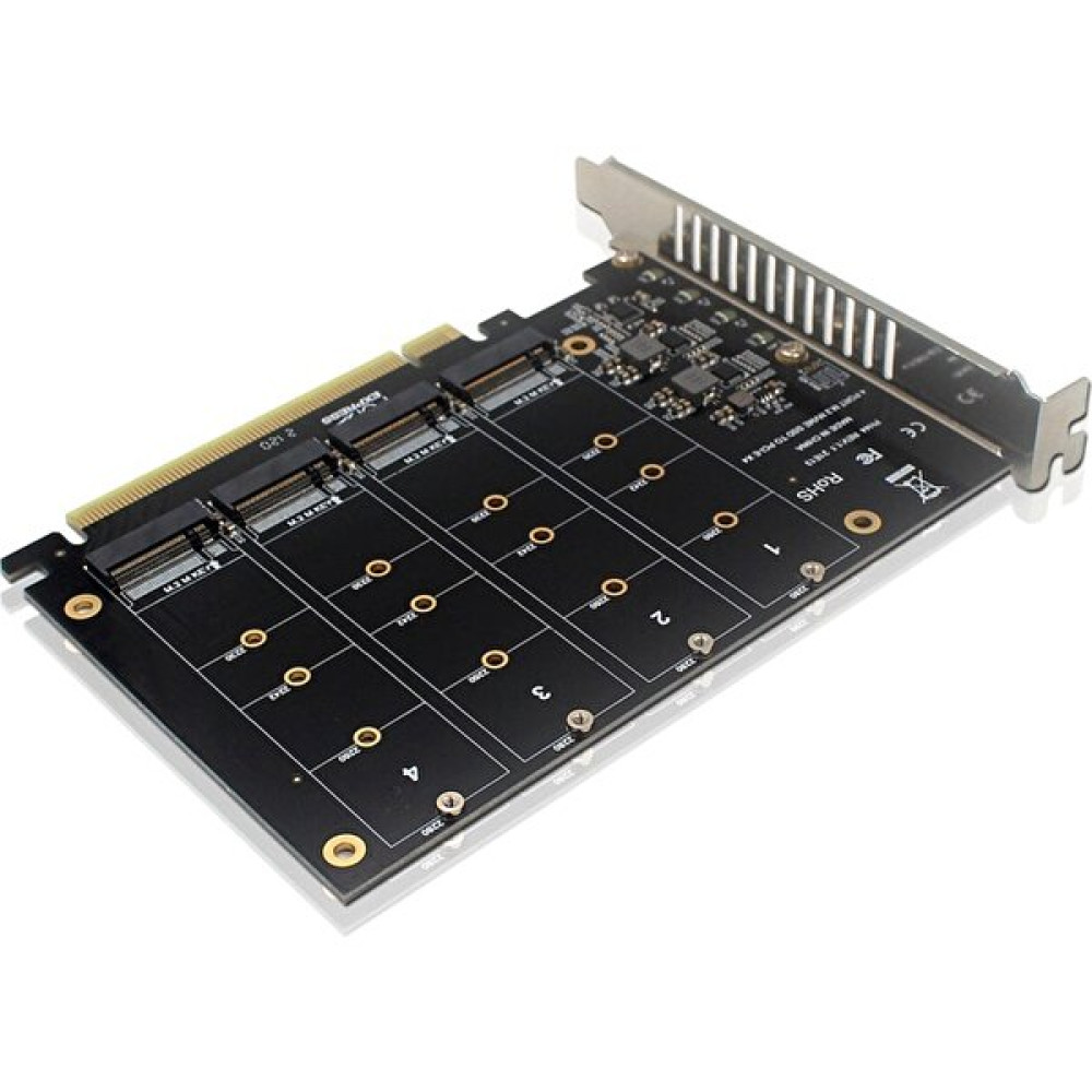 Gorgeous Bağlantı Noktalı Nvme - Pcıe Adaptör Kartı M.2 Nvme - Pcıe X16 Adaptörü 4X32GBPS M Anahtar Sabit Disk Dönüştürücü Okuyucu Genişletme Kartı... Bilgisayar Çevirici ve Adaptörü Fiyatı