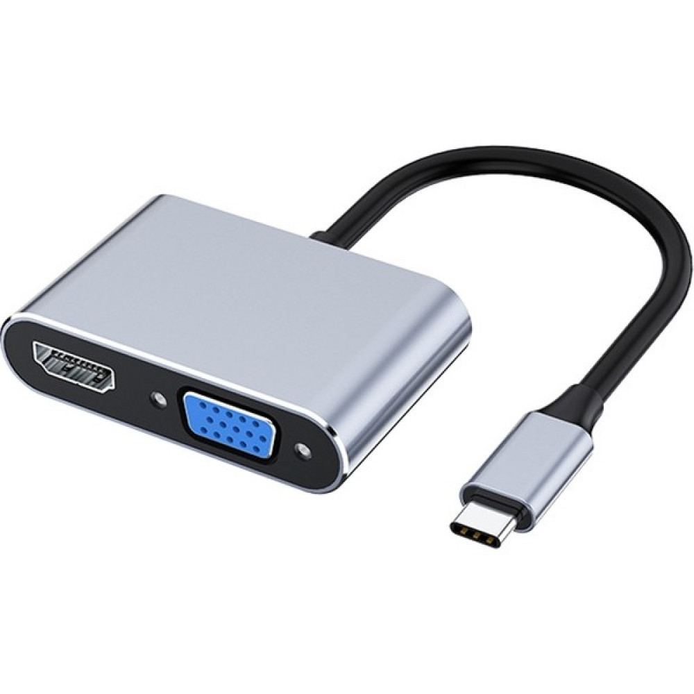 Gorgeous Macbook Pro Için USB C - HDMI VGA Adaptörü Video Projektörleri Dönüştürücüleri (Yurt Dışından) - Gri Bilgisayar Çevirici ve Adaptörü Fiyatı