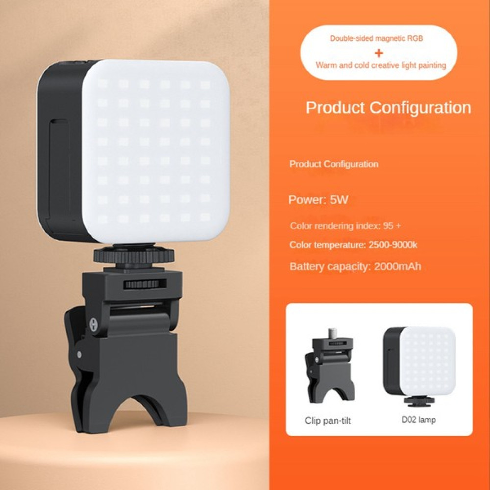 Gorgeous Mini Dolgu Işığı LED Işık Selfie Canlı Video Işığı Rgb 2500K-9000K (Yurt Dışından) - Siyah Video Kamera Aksesuarları Fiyatı