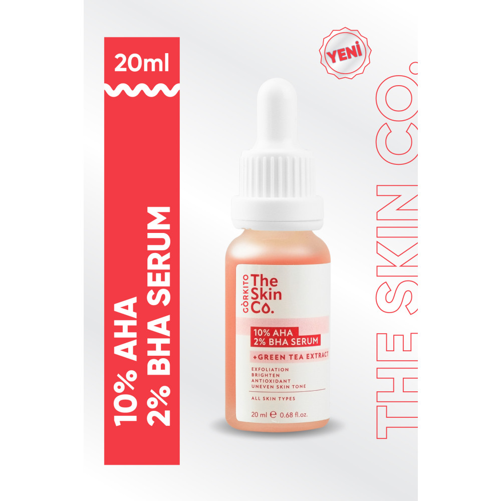 Görkito The Skin Co. %10 Aha %2 Bha Cilt Tonu Eşitleyici & Gözenek Sıkılaştırıcı Peeling Serum 20 Ml Cilt ve Yüz Bakımı Fiyatı