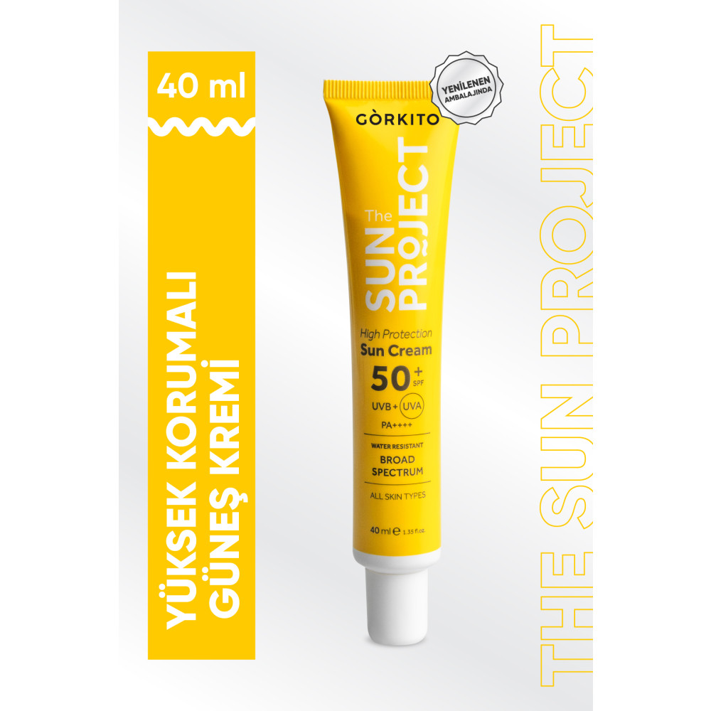 Görkito The Sun Project Yüksek Korumalı Güneş Kremi High Protection Sun Cream 50 Spf Pa 40 ml Güneş Kremleri ve Losyonları Fiyatı