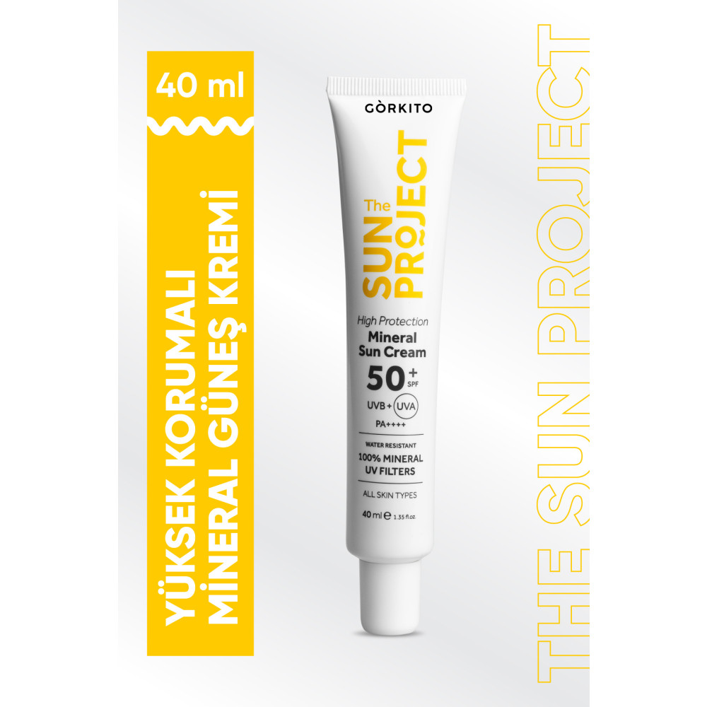 Görkito The Sun Project Yüksek Korumalı Mineral Güneş Kremi High Protection Mineral Sun Cream 50 Spf 40 ml Güneş Kremleri ve Losyonları Fiyatı