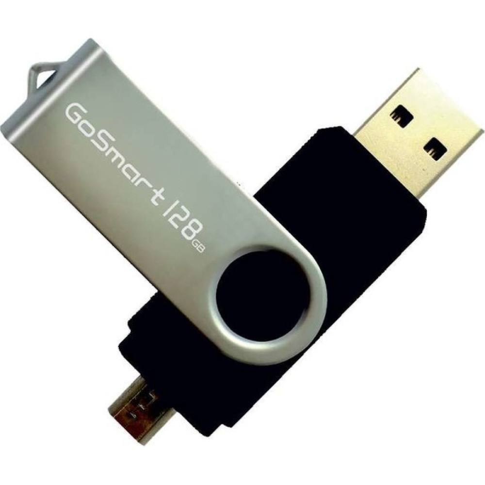 Gosmart 128GB Otg Dual Smart USB Flash Disk Bellek - Gri - Siyah Telefon Yedek Parça Fiyatı