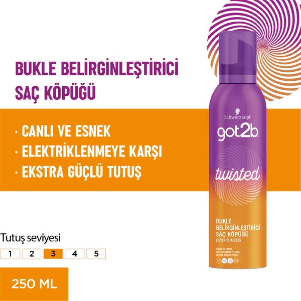 got2b Twisted Bukle Belirginleştirici Köpük 250 ml Saç Şekillendirici Köpük Fiyatı