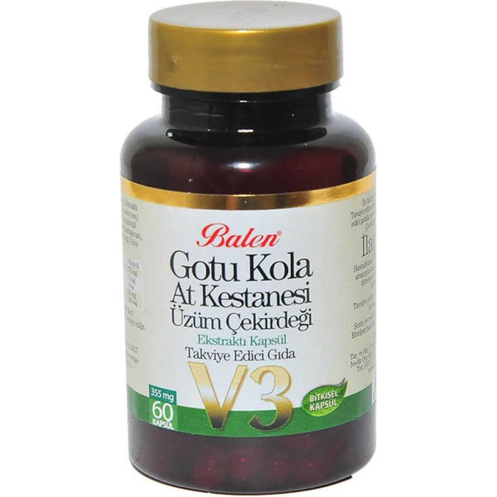 Gotu Kola At Kestanesi Üzüm Çekirdeği Ekstratı V3 60 Kapsül - 1 Adet Tohum Fiyatı