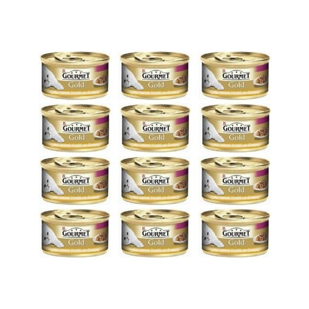 Gourmet Gold Hindili Ördekli Kedi Konservesi 85 gr x 12 Adet Evcil Hayvan Ürünleri Fiyatı