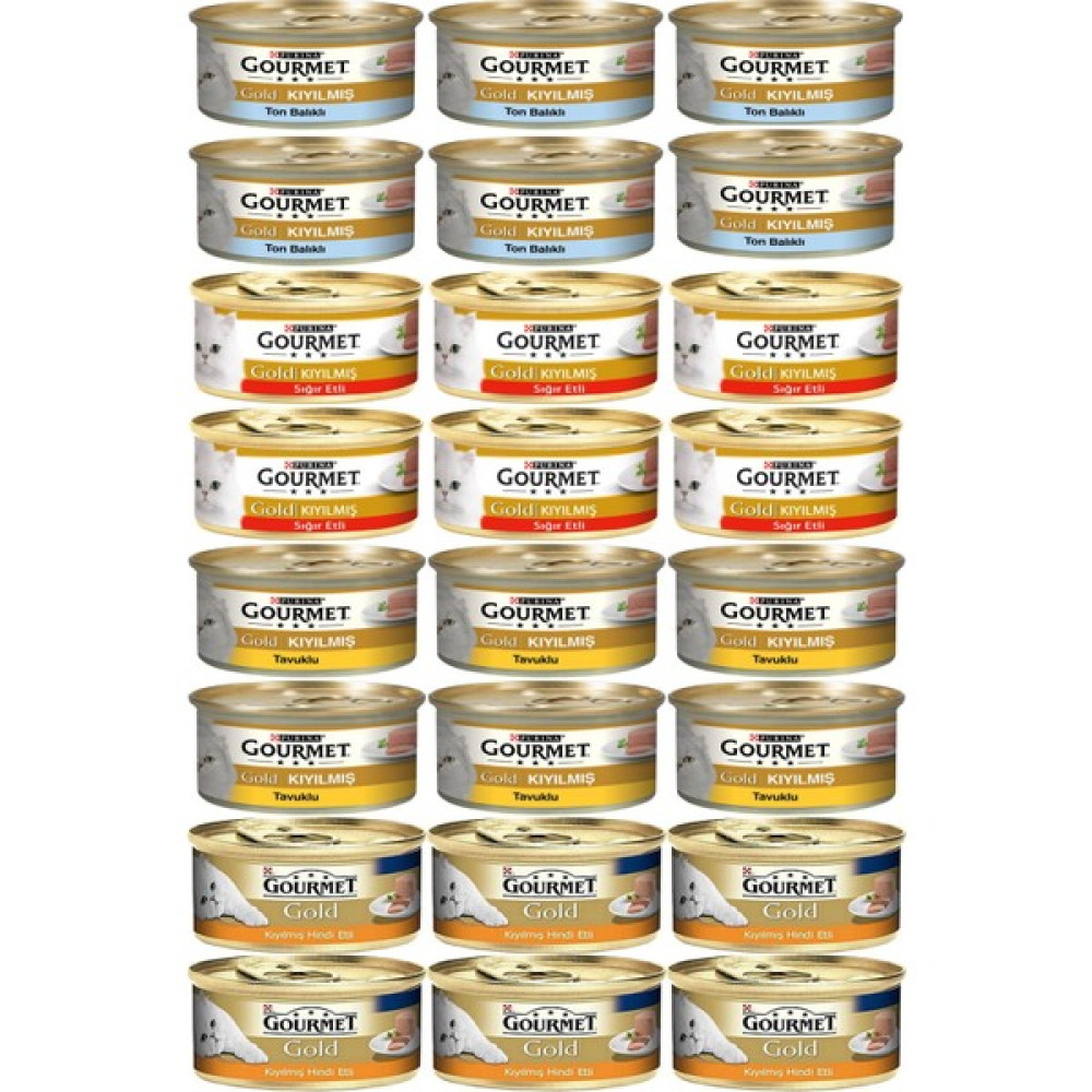 Gourmet Gold Karışık Kıyılmış Konserve Yetişkin Kedi Yaş Maması 24 x 85 G Evcil Hayvan Ürünleri Fiyatı