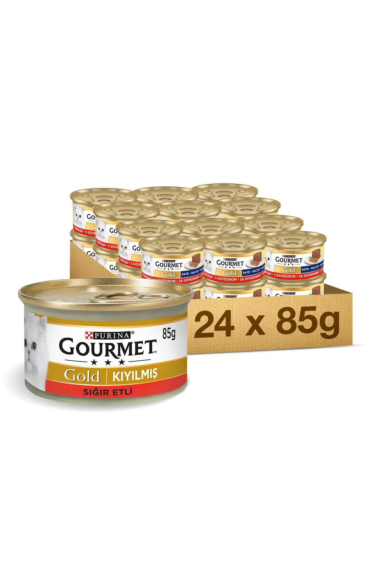 Gourmet Gold Kıyılmış Sığır Etli Kedi Konservesi 85 gr 24 Adet" Evcil Hayvan Ürünleri Fiyatı