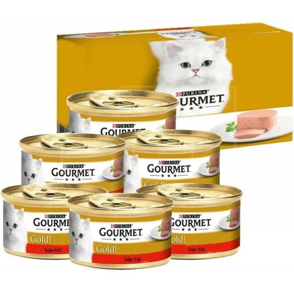 Gourmet Gold Kıyılmış Sığır Etli Yetişkin Kedi Konservesi 6x85 gr Evcil Hayvan Ürünleri Fiyatı
