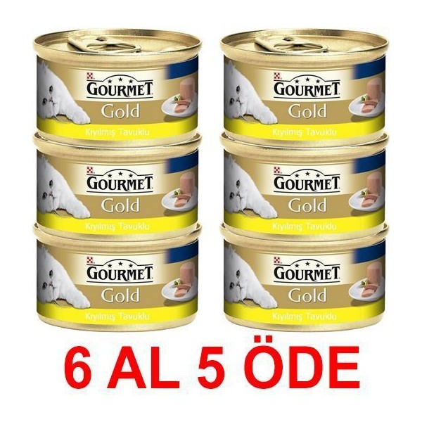 Gourmet Gold Kiyilmiş Tavuklu Konserve Kedi Mamasi 85 Gr (6 Al 5 Öde) Evcil Hayvan Ürünleri Fiyatı