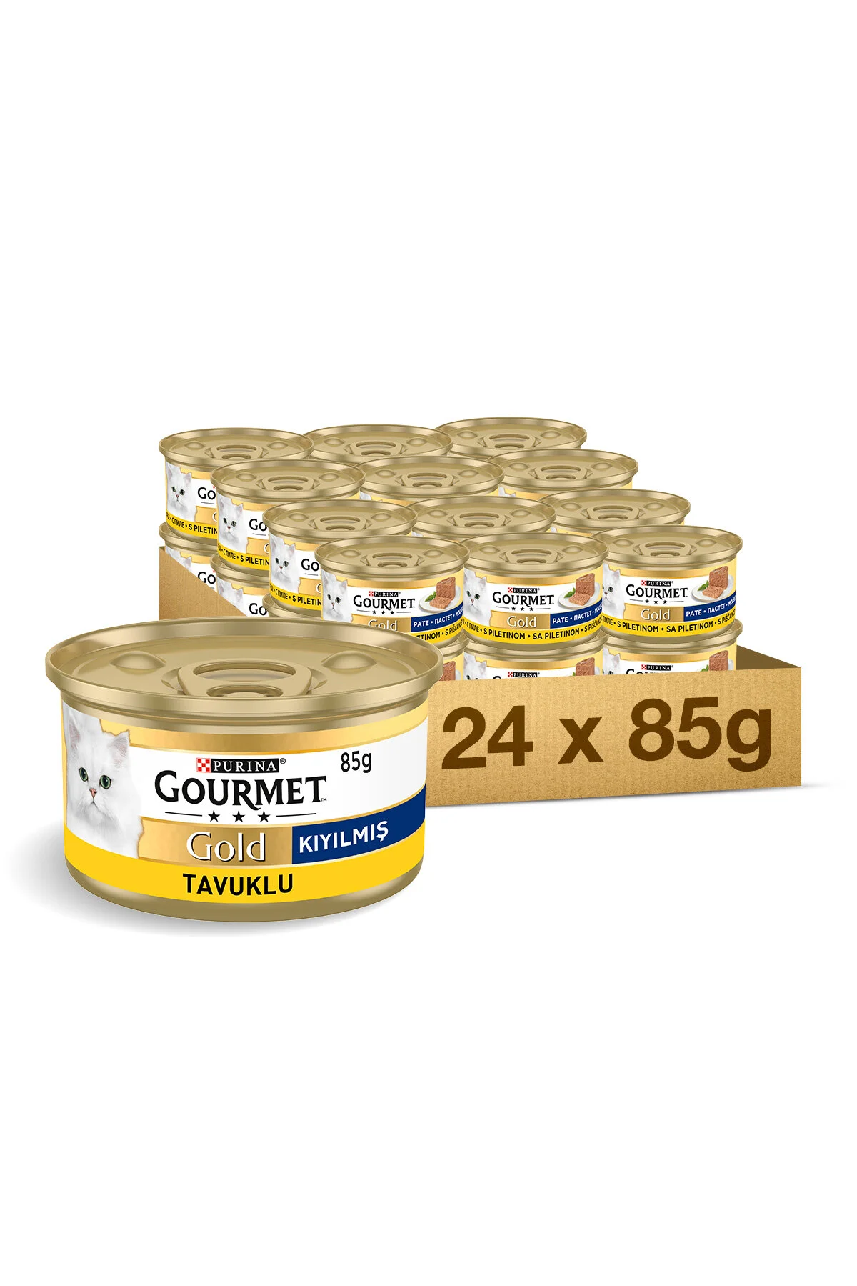 Gourmet Purina Gold Kıyılmış Tavuklu Kedi Konservesi 85 gr X 24 Adet" Evcil Hayvan Ürünleri Fiyatı