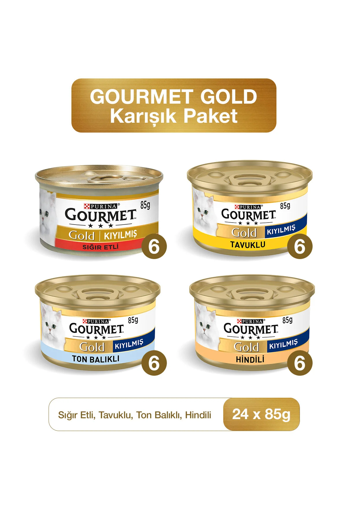 Gourmet Purina Gourmet Gold Karışık Kedi Konservesi 85 gr X 24 Adet" Evcil Hayvan Ürünleri Fiyatı