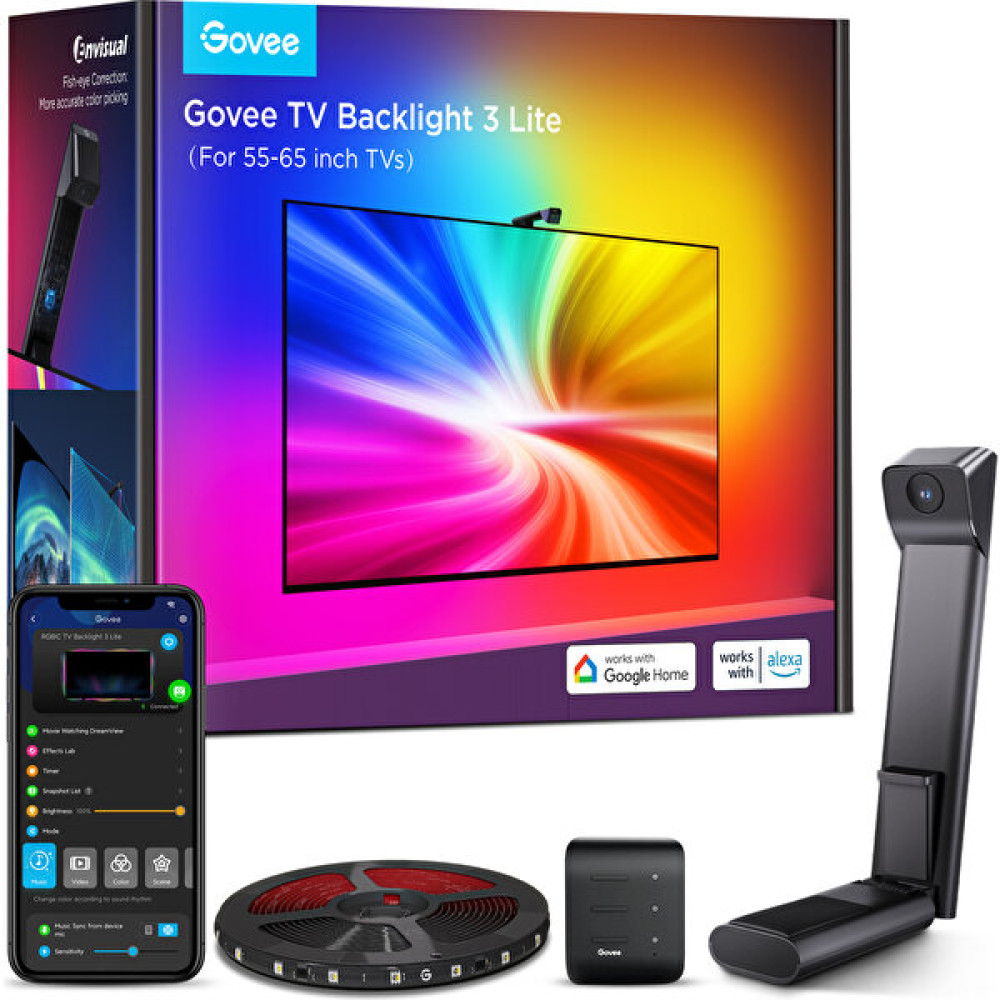 Govee Envisual Tv LED 3 Lite 55-65 Inc H60993D1 Ev Sinema Receiverları Fiyatı