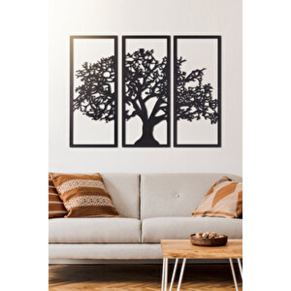 Gowpenart 3 Parça Ağaç Ev ve Ofis Metal Duvar Tablosu - 69 x 95 Cm Tablo & Poster Fiyatı
